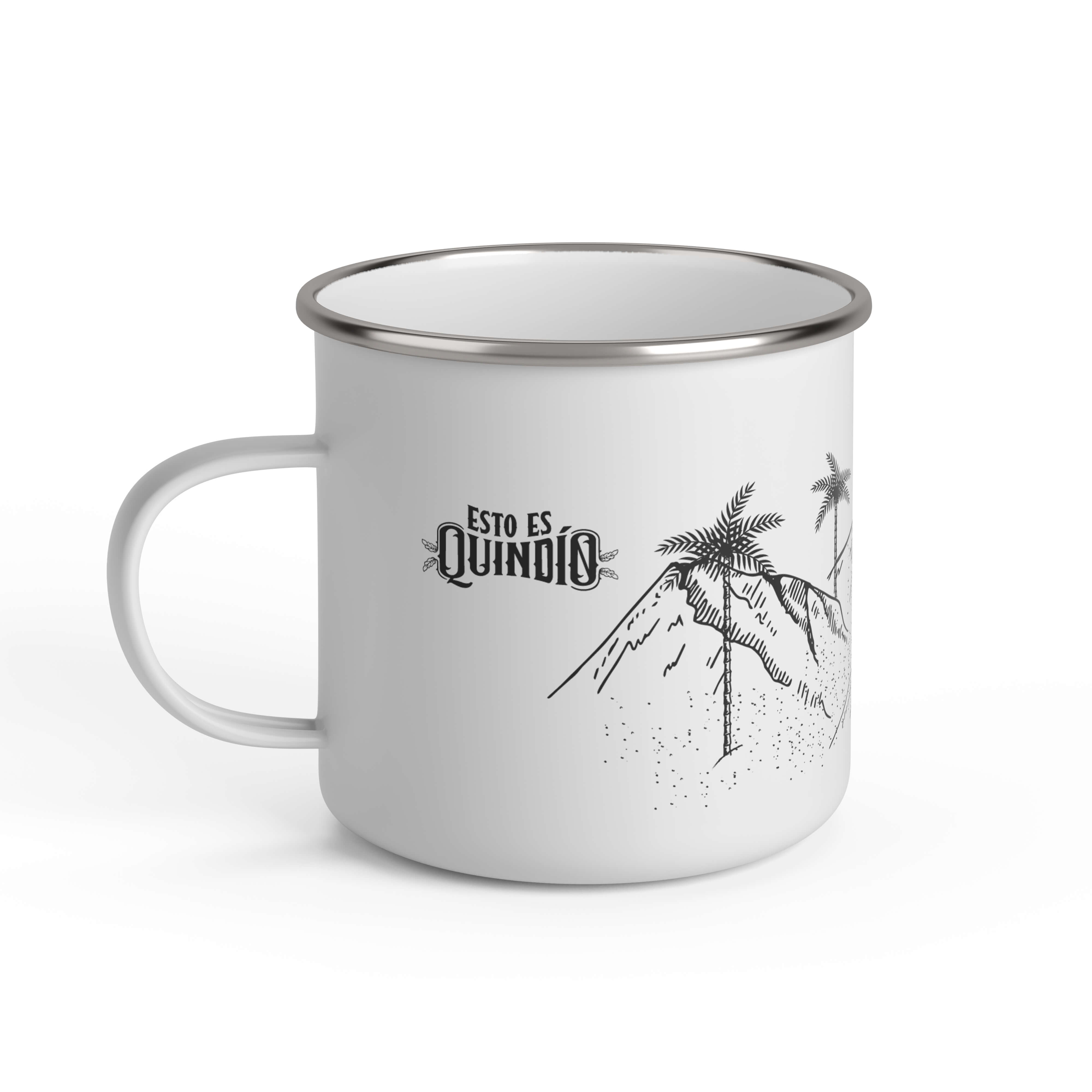 taza de peltre del valle del cocora en Salento