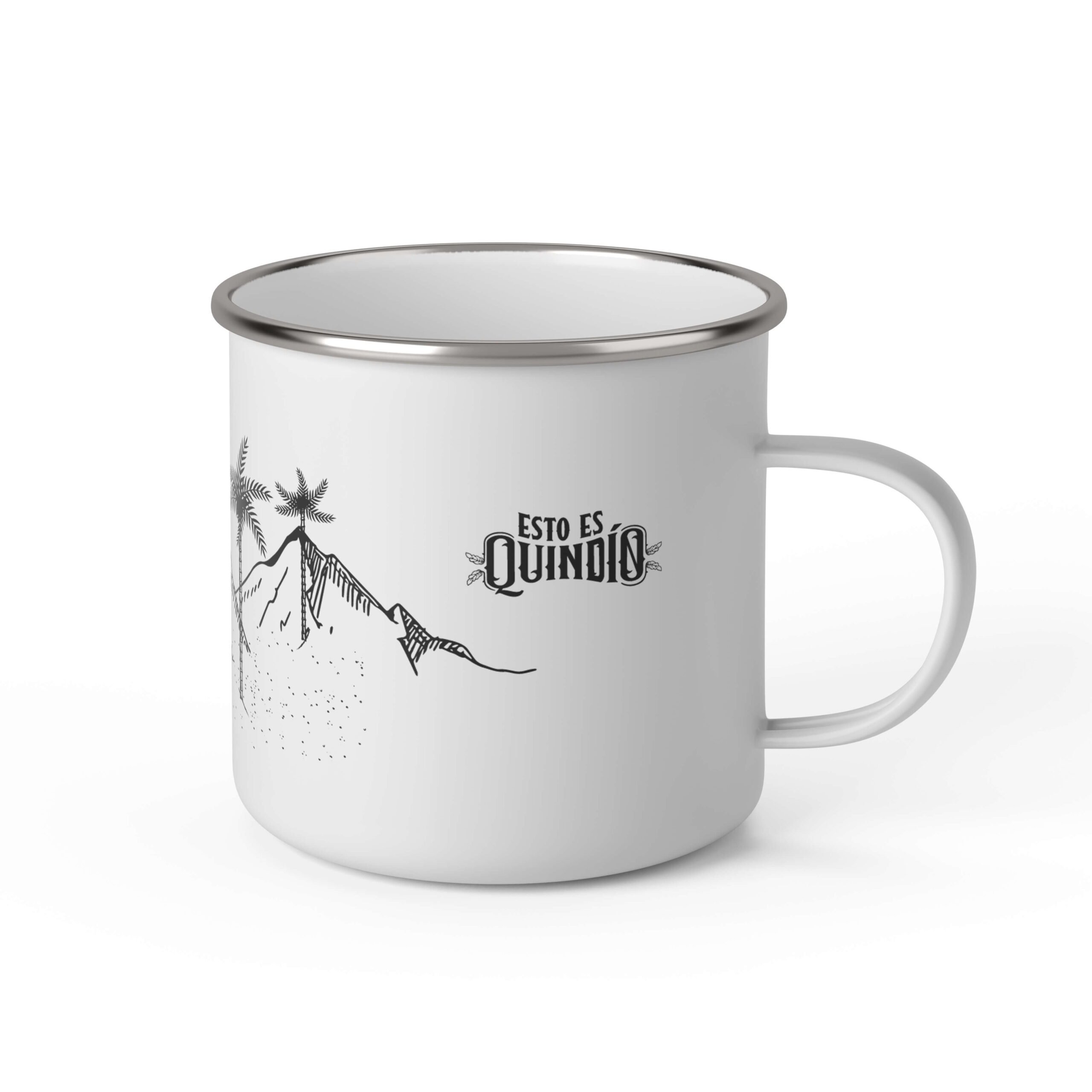 taza de peltre del valle del cocora en Salento