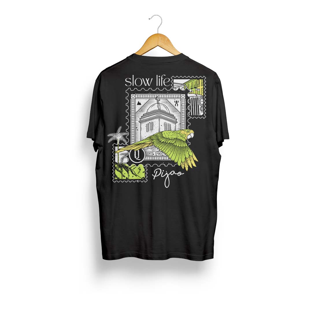 slow_life_pijao_negra_cittaslow_camiseta_Esto_es_Quindio_atras