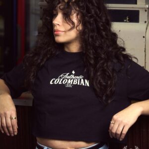 Crop Top con estampado de Colombia, Authentic Colombian