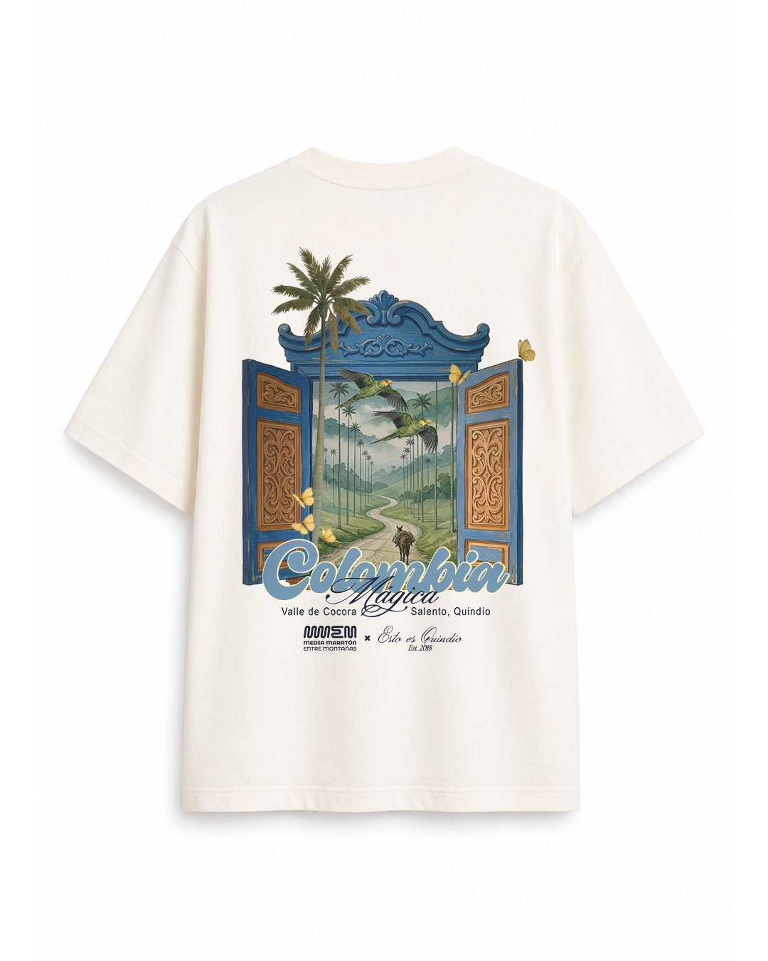 Preventa - Camiseta blanca – Colombia Mágica – Valle de Cocora